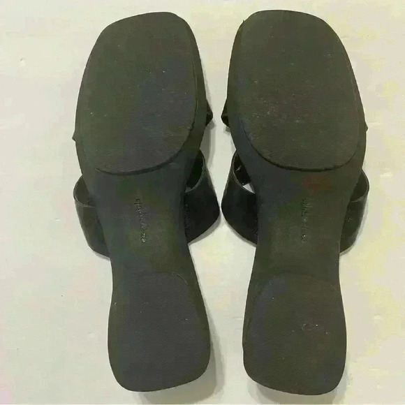 Easy Spirit Crossband Slip-on Sandal Black Size 9.5 Leather Upper - Picture 4 of 8